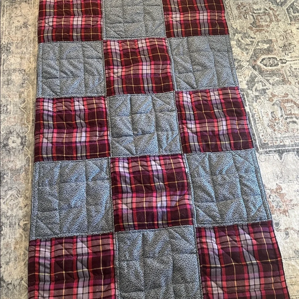 Vintage Handmade Naval Themed Commemorative Patchwork Quilt Size 34” x 55”